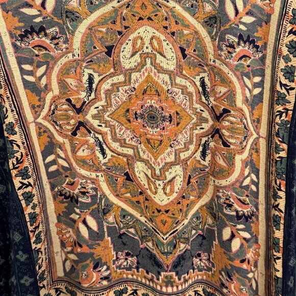 Lucky Brand Blue Persian Carpet Print Scoop Neck Tee Women’s Medium - Picture 10 of 11